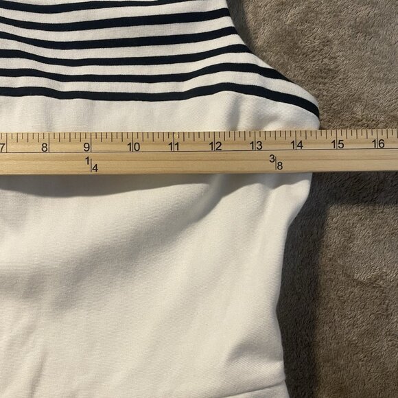 Madewell Dress Womens Sz XS Black & White Shift Striped Sleeveless Pockets - Picture 8 of 9